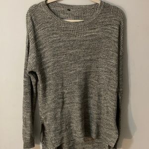 gray zipper sweater